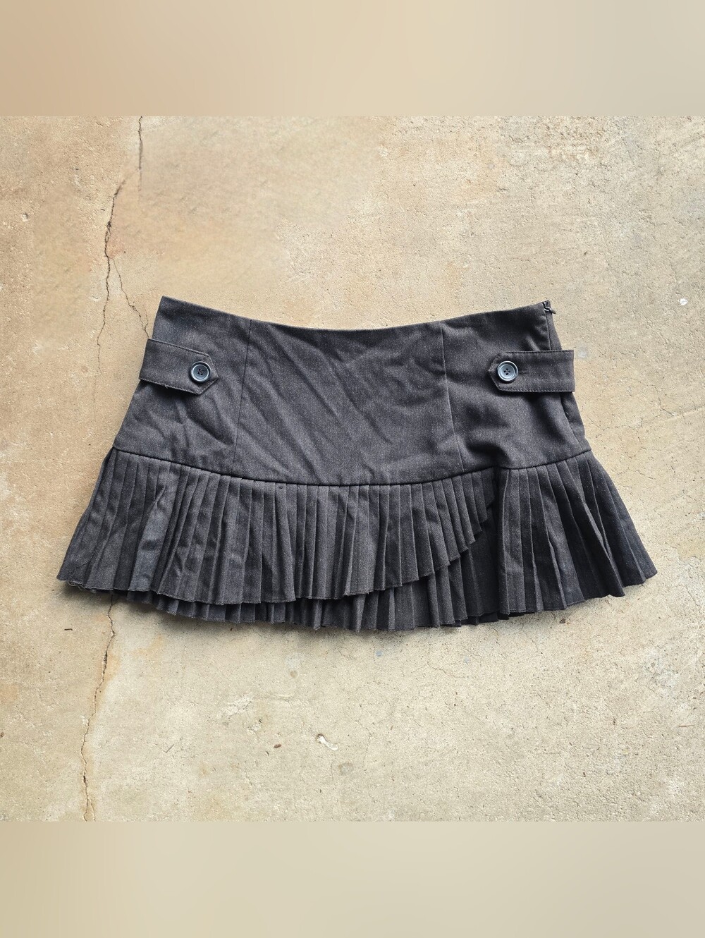 VINTAGE 90's Y2k Twenty On DROP WAIST PLEATED MINI SKIRT L Academia